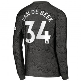 Divisa di Calcio Manchester United Donny van de Beek 34 Trasferta 2020-2021 Manica Lunga